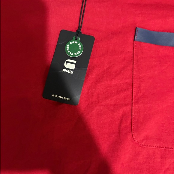 G-Star Red Short Sleeve Tee with Pocket - Picture 4 of 5